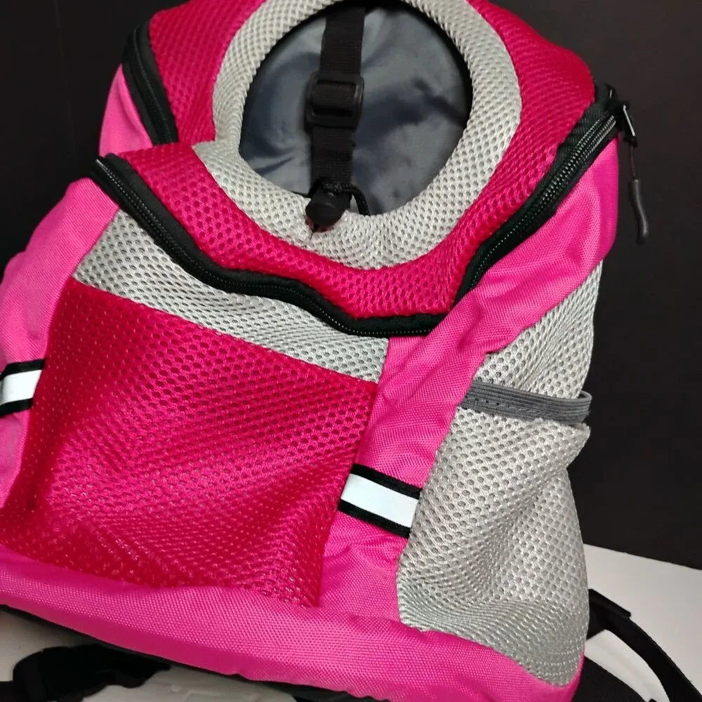 Pink Small/XS Dog Backpack Max 14 lb